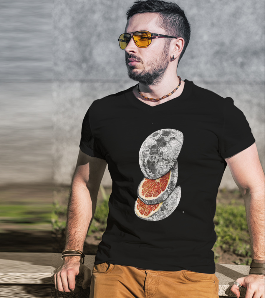 LEMON MOON Space Citrus Fusion With Blood Orange Layers T-Shirt