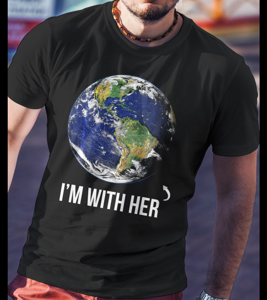 I'm With Her Earth Arrow T-Shirt