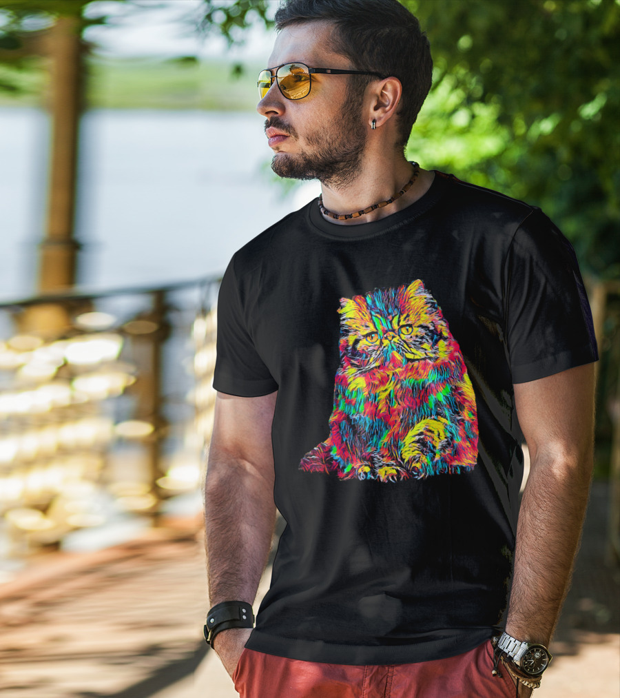 Testing Colorful Cat T-Shirt
