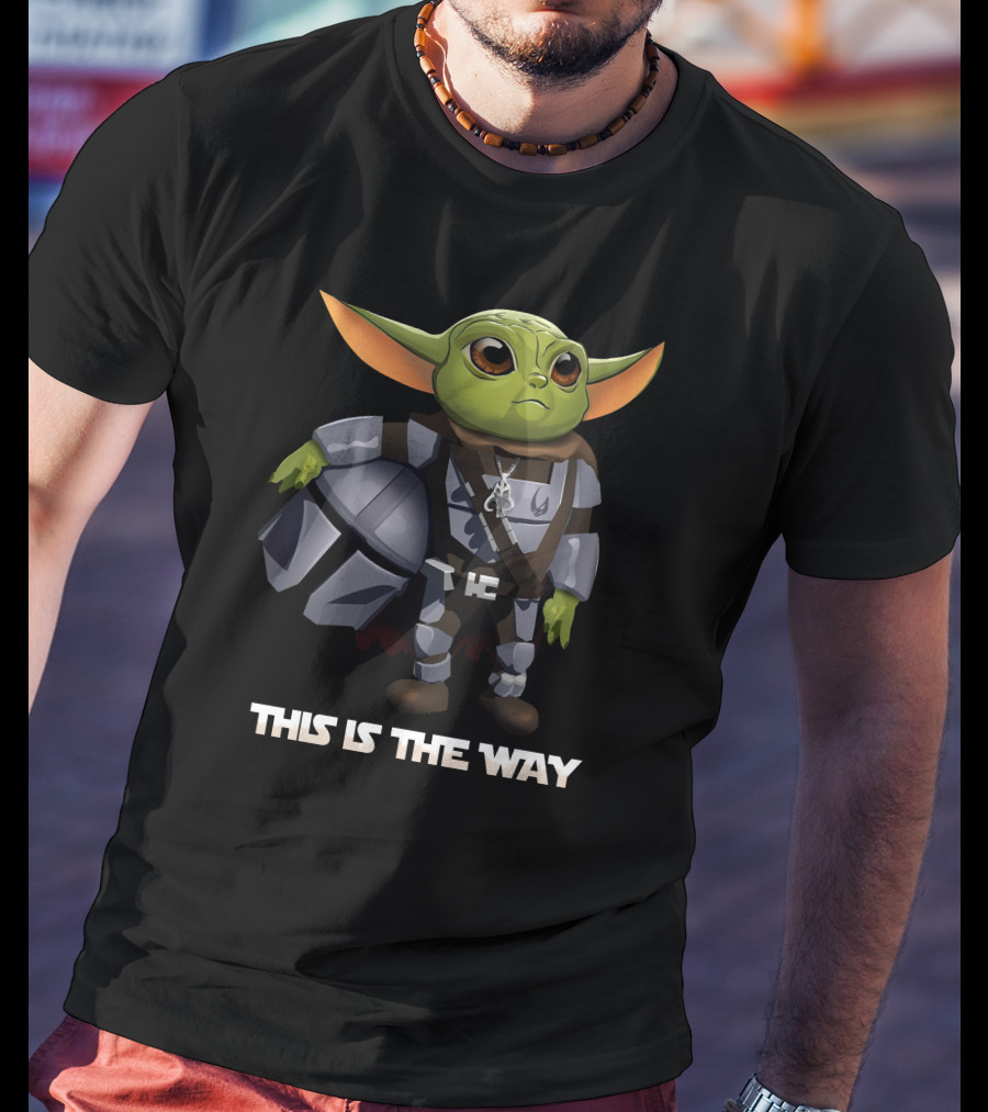 Baby Yoda Armor This Is The Way Mandalorian Helmet T-Shirt