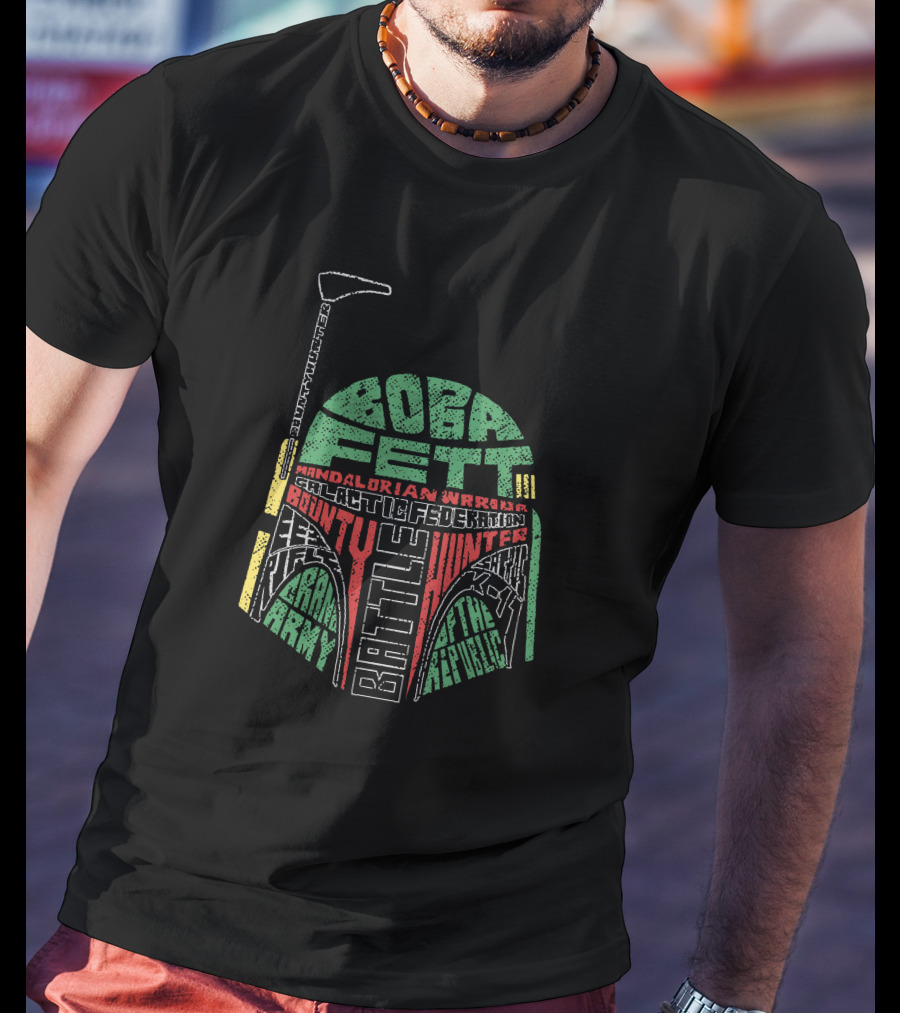 Boba Fett Mandalorian Warrior Galactic Federation Bounty Hunter Battle T-Shirt