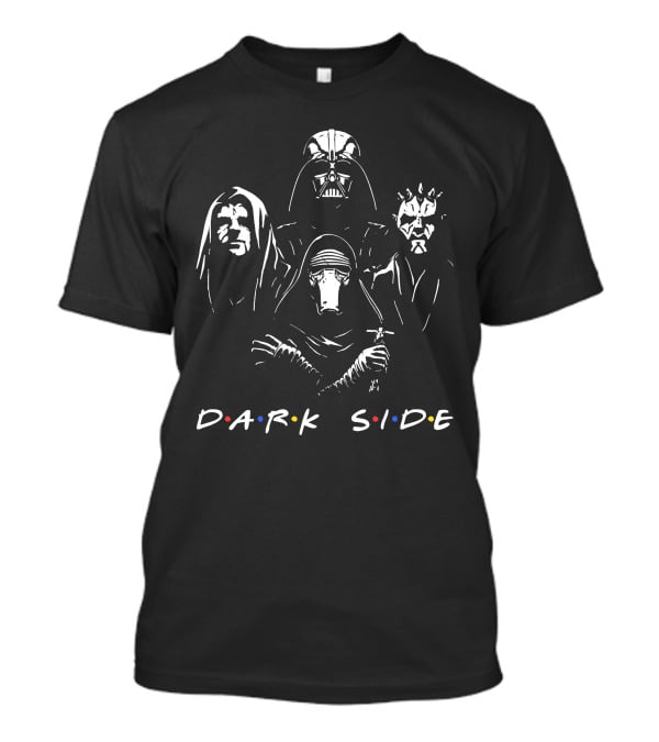 Dark Side Star Wars Friends Iconic Character Mashup T-Shirt
