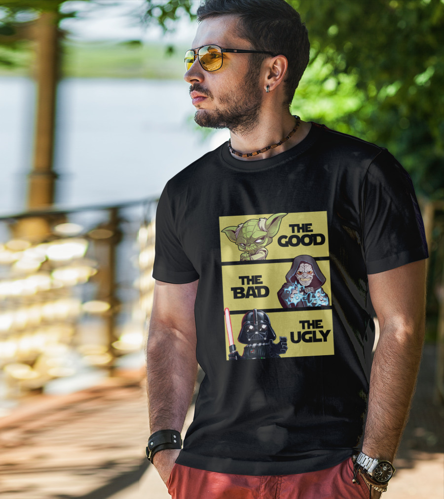 The Good The Bad The Ugly Star Wars Yoda Emperor Palpatine Darth Vader T-Shirt