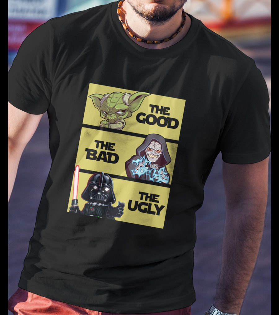 The Good The Bad The Ugly Star Wars Yoda Emperor Palpatine Darth Vader T-Shirt