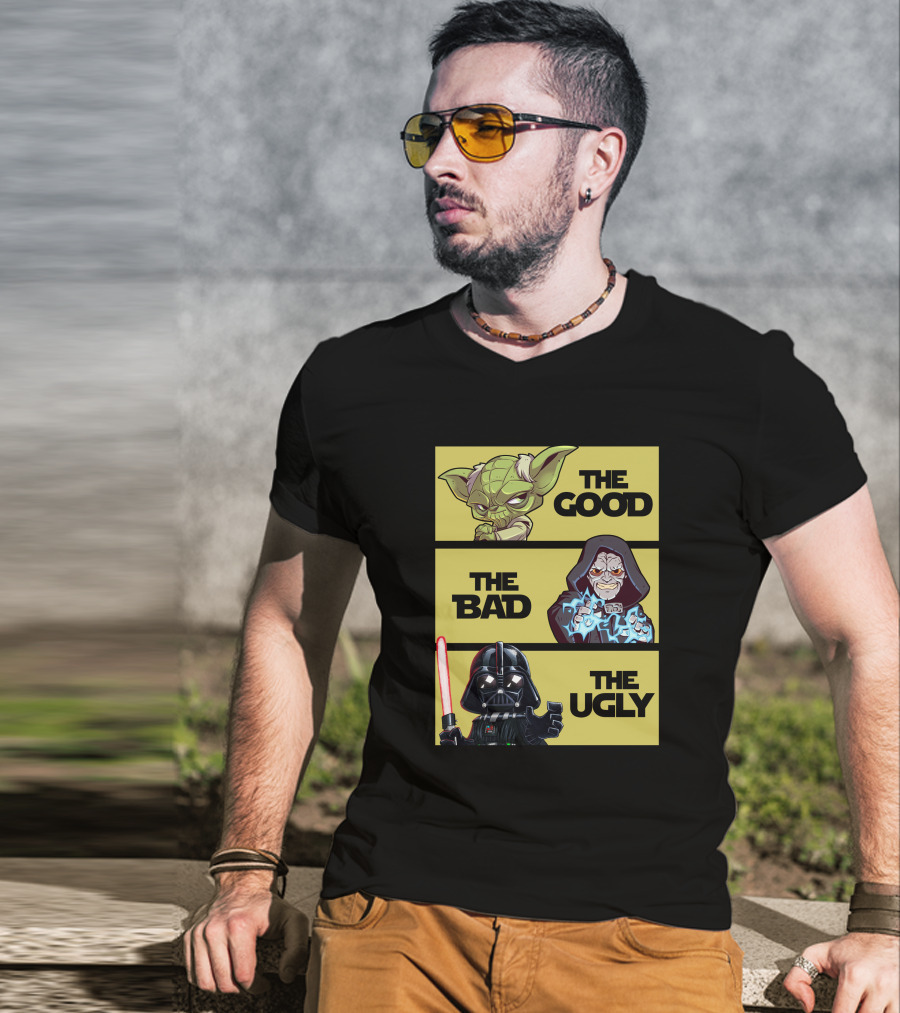 The Good The Bad The Ugly Star Wars Yoda Emperor Palpatine Darth Vader T-Shirt