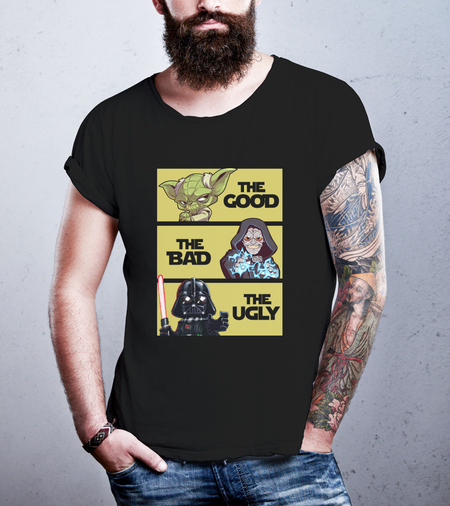 The Good The Bad The Ugly Star Wars Yoda Emperor Palpatine Darth Vader T-Shirt