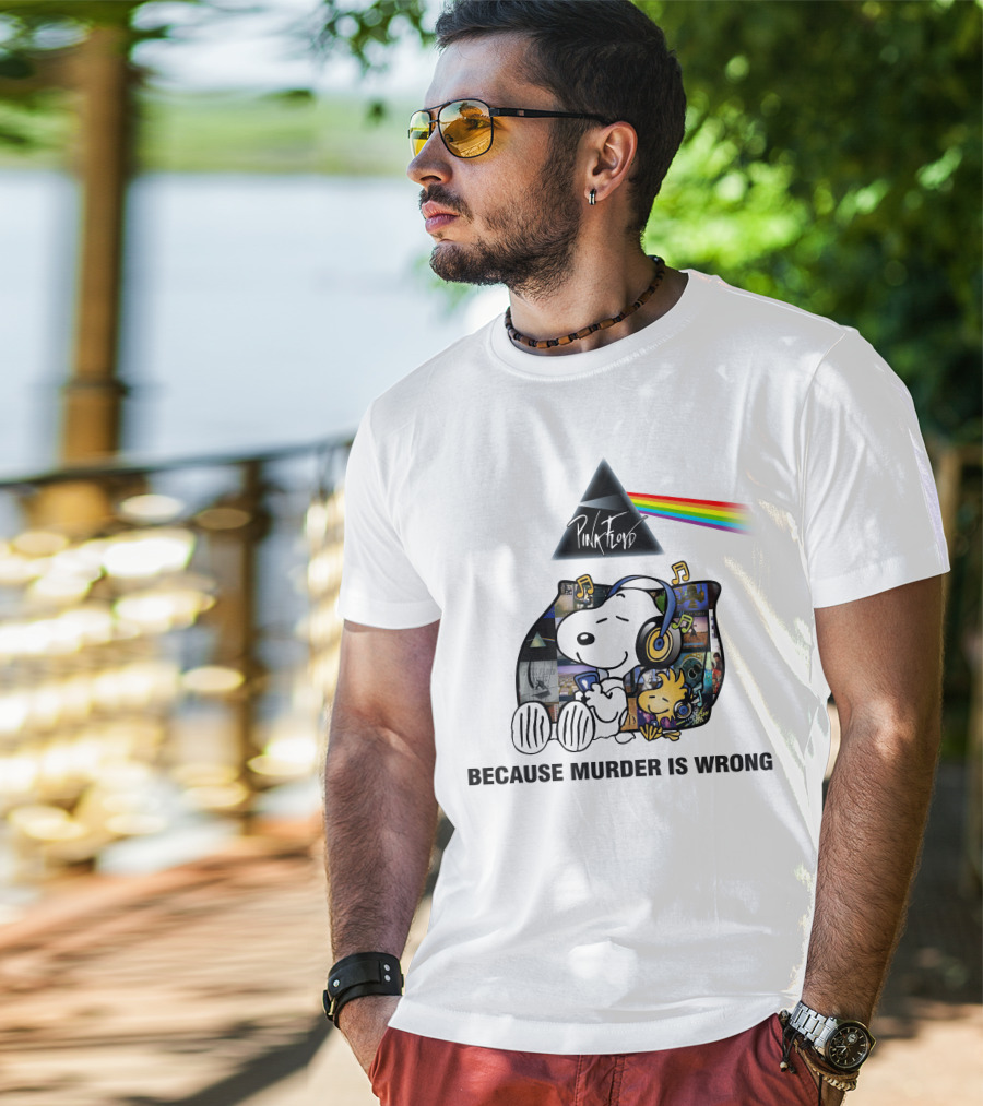 Pink Floyd Snoopy Because Murder Is Wrong T-Shirt
