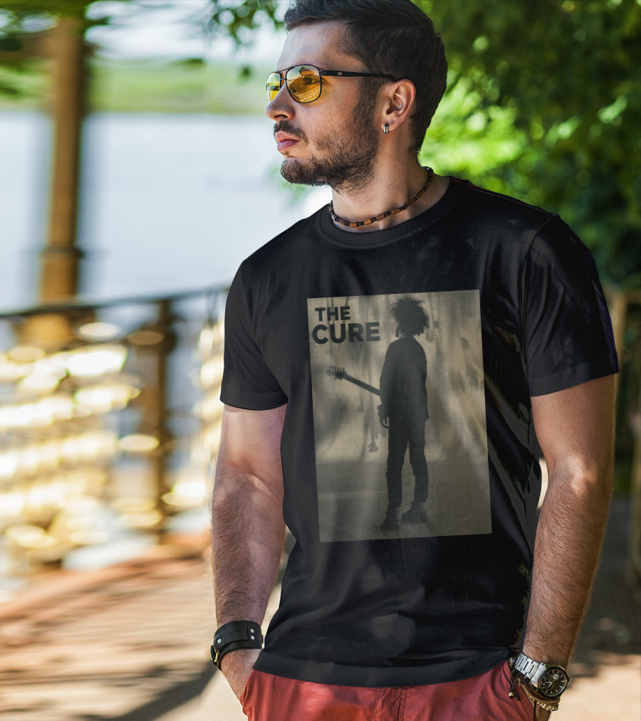 THE CURE Silhouette With Guitar Iconic T-Shirt