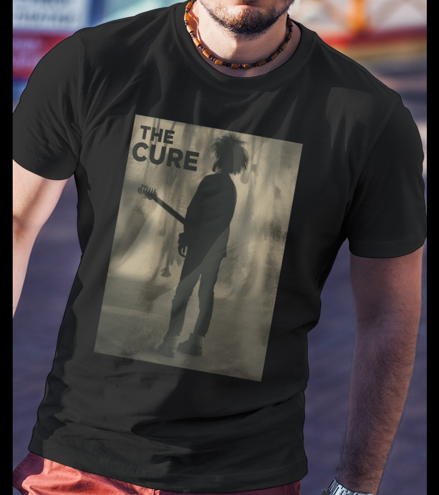 THE CURE Silhouette With Guitar Iconic T-Shirt