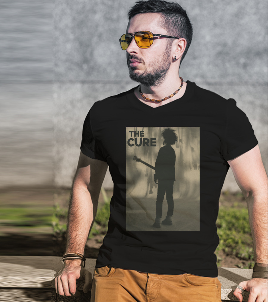 THE CURE Silhouette With Guitar Iconic T-Shirt