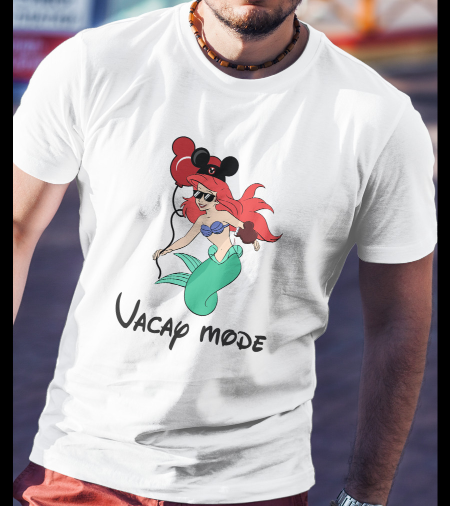 Vacay Mode Little Mermaid With Mickey Balloons T-Shirt
