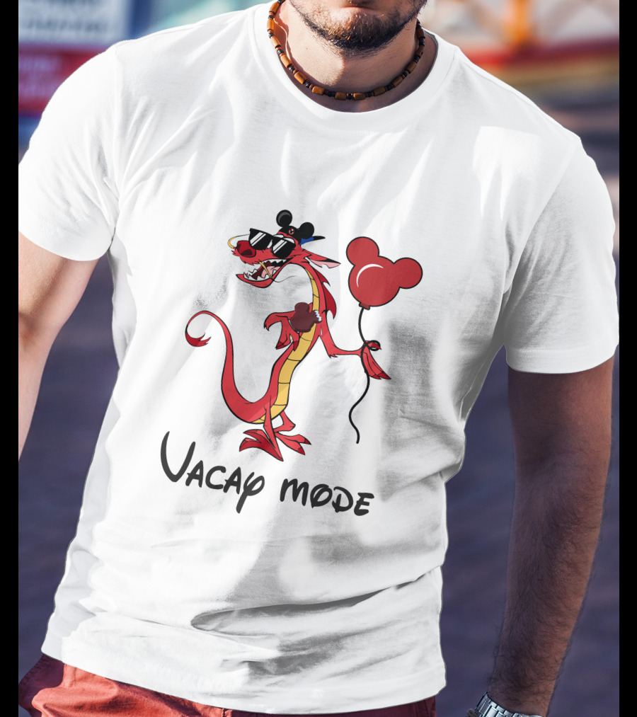Mushu Vacay Mode Disney Mickey Balloon T-Shirt