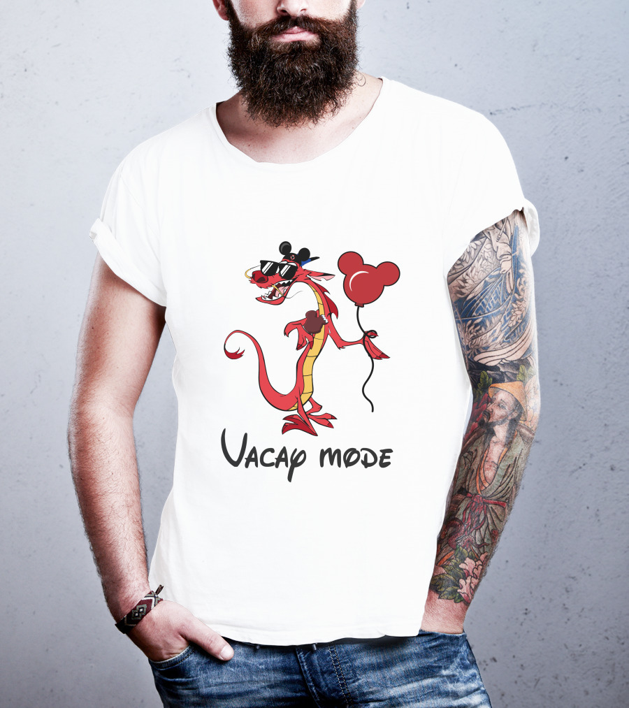 Mushu Vacay Mode Disney Mickey Balloon T-Shirt