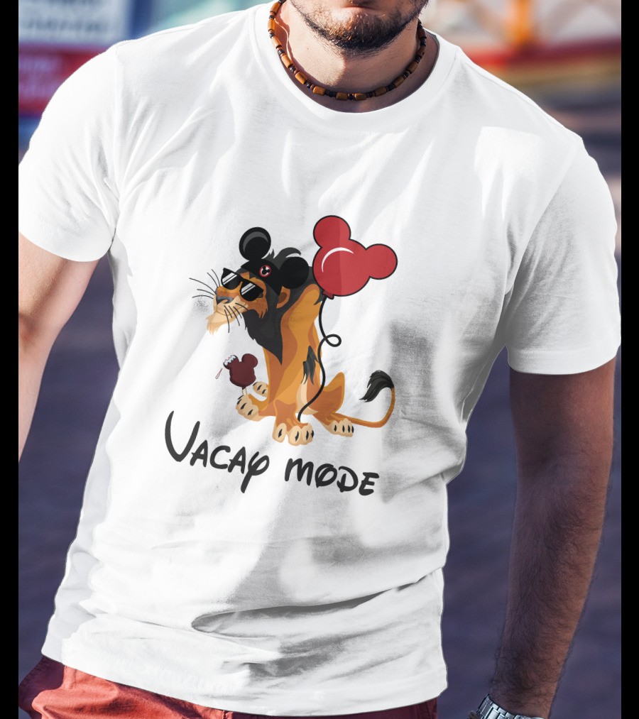 Scar Lion Vacay Mode Balloon Ears Sunglasses Ice Cream T-Shirt