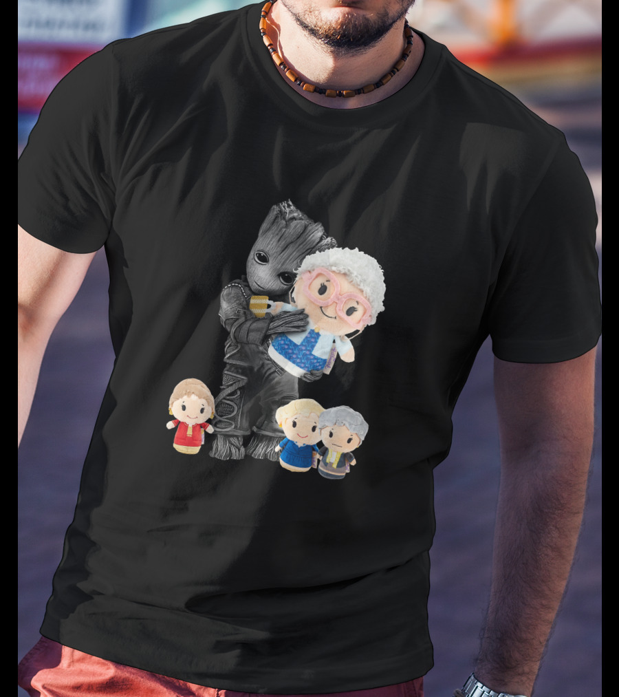 Groot Hugging Golden Girls Characters Plush Toy Collection T-Shirt