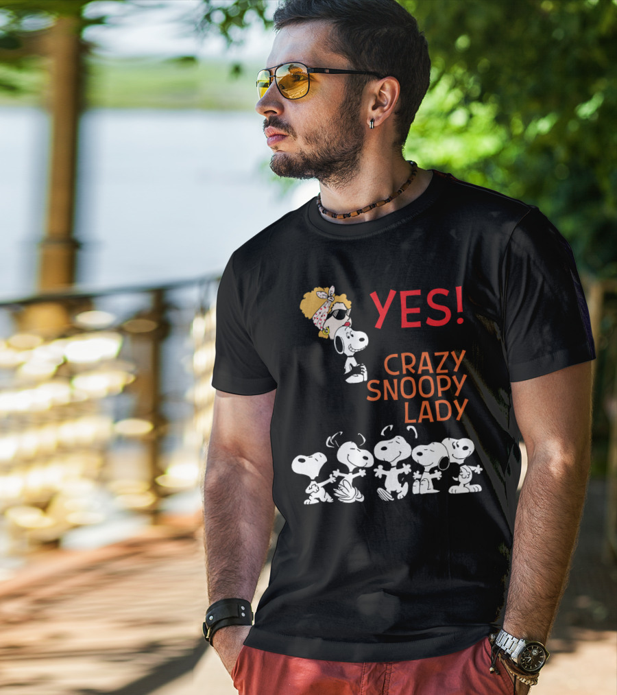 Yes I Am The Crazy Snoopy Lady T-Shirt