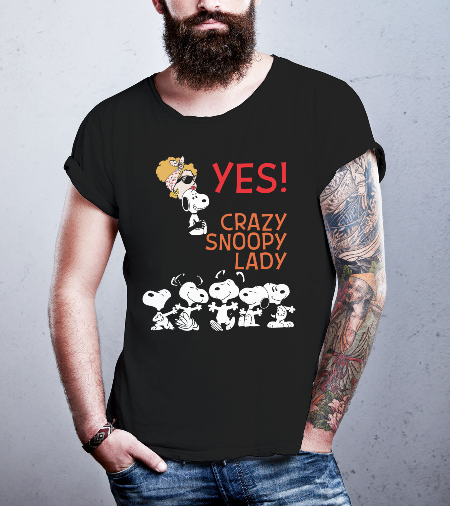 Yes I Am The Crazy Snoopy Lady T-Shirt