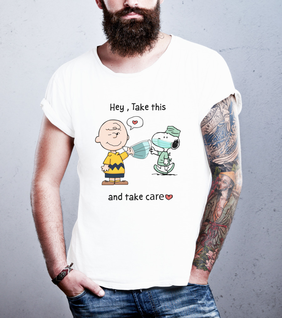 Hey Take This And Take Care Hearts T-Shirt