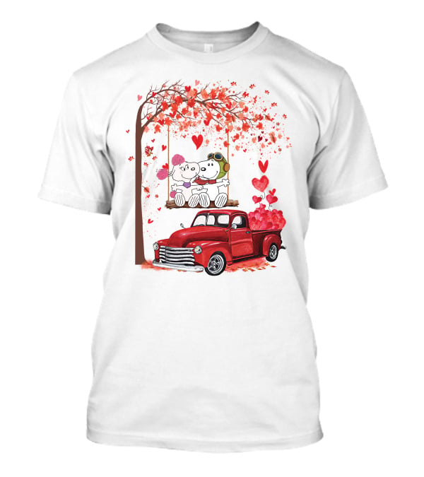 SNP Love Heart Tree Swing Red Truck Romance T-Shirt