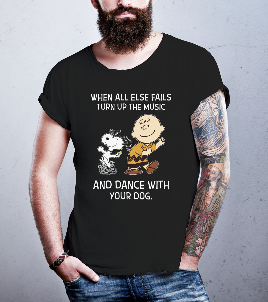 Dance With Your Dog Peanuts Charlie Brown Snoopy T-Shirt