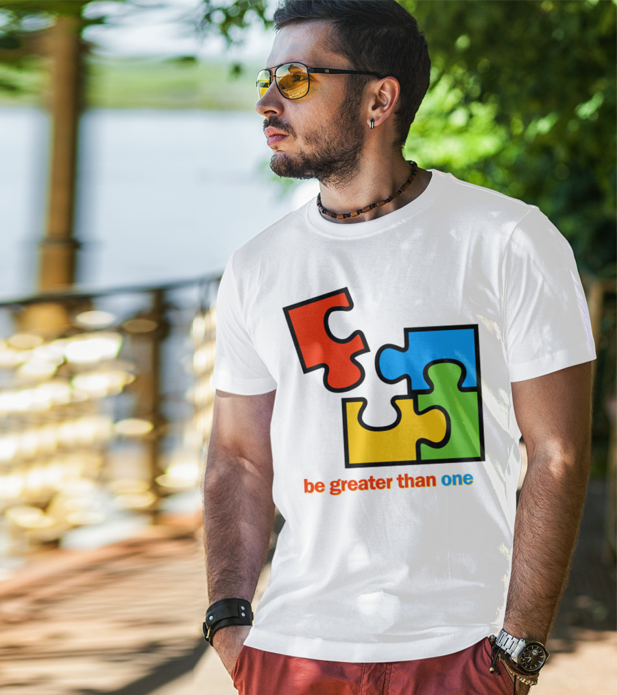 Office 2000 Be Greater Than One Puzzle Pieces T-Shirt