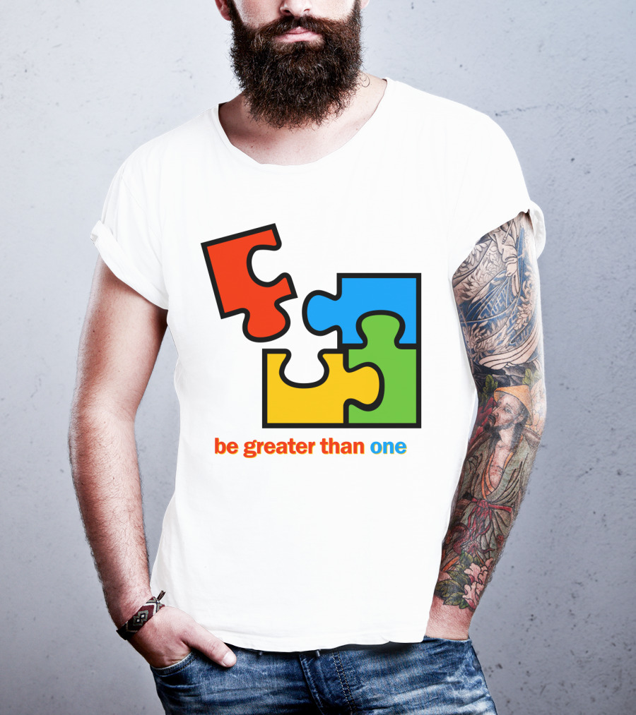 Office 2000 Be Greater Than One Puzzle Pieces T-Shirt