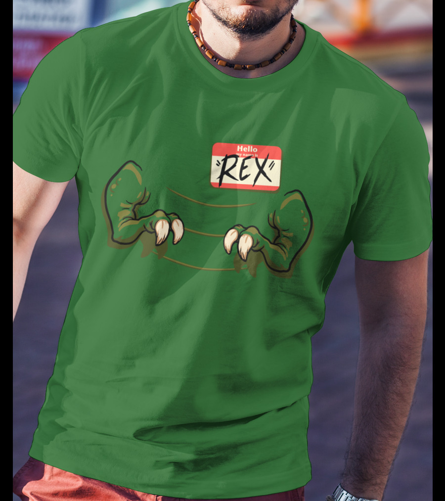 Hello My Name Is Rex Dinosaur Claws T-Shirt
