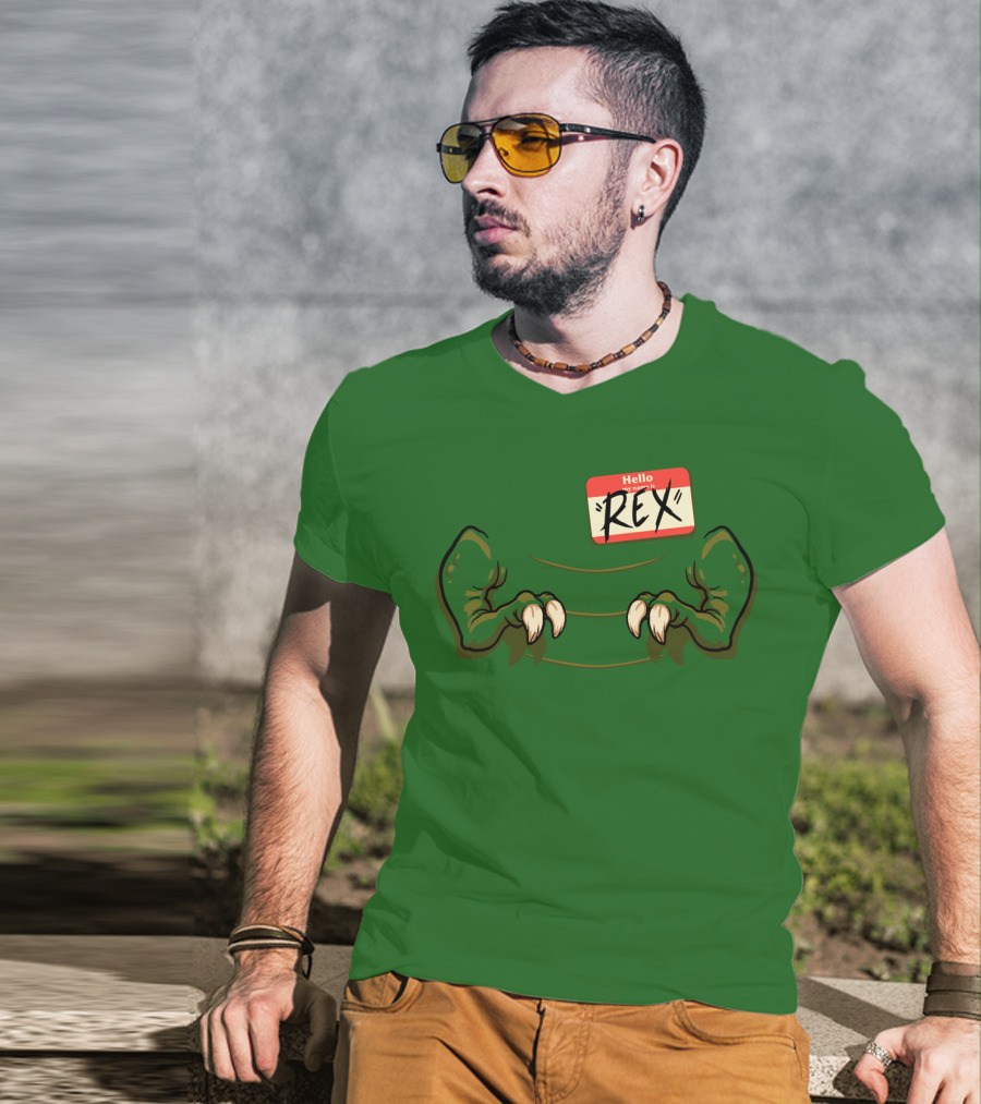 Hello My Name Is Rex Dinosaur Claws T-Shirt