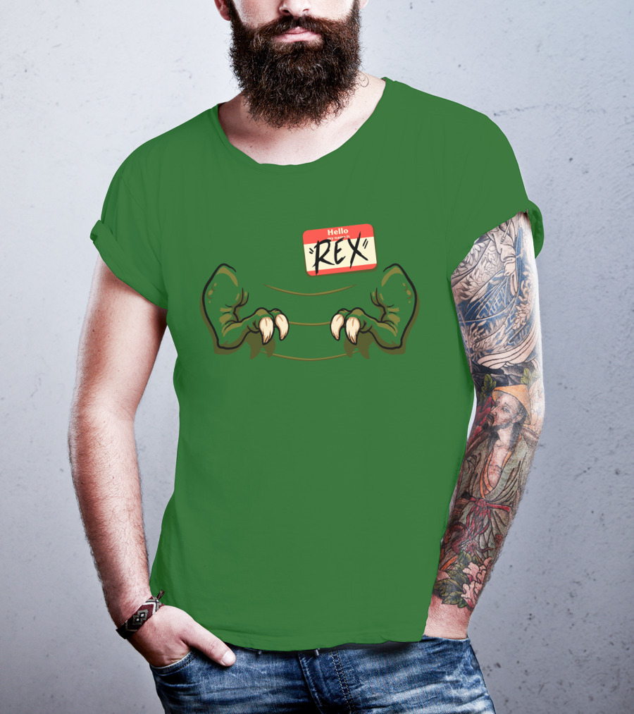 Hello My Name Is Rex Dinosaur Claws T-Shirt