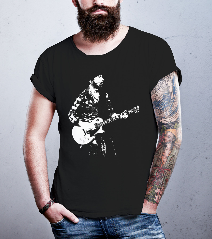 Mens Guitar Player Iconic Style Les Paul T-Shirt