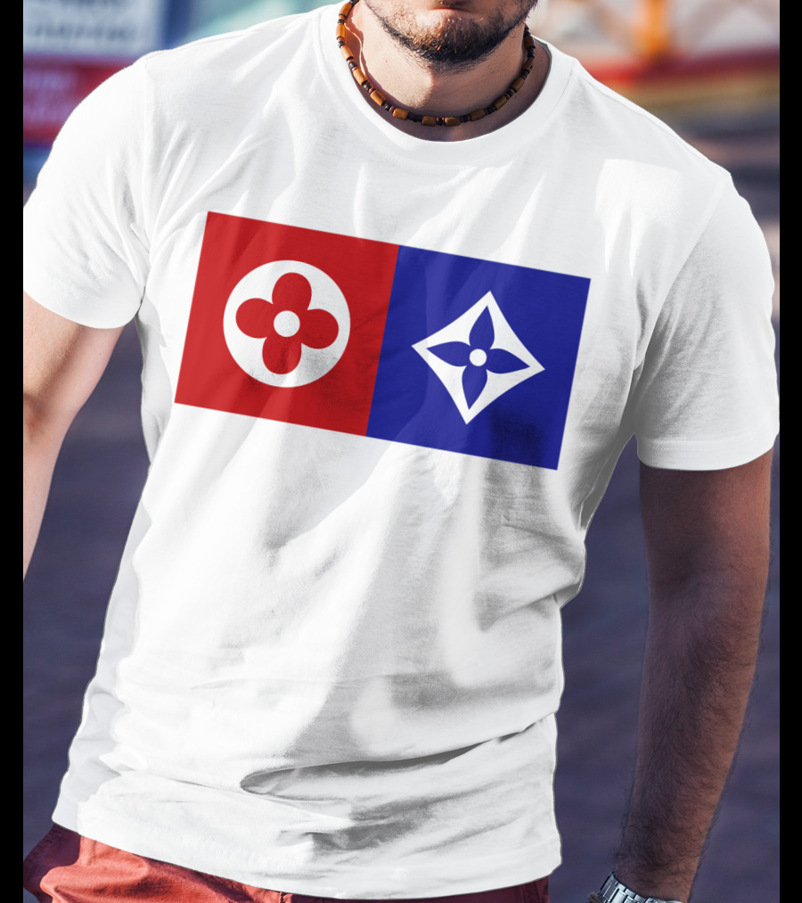 Best Dual Icon Flower Emblems T-Shirt
