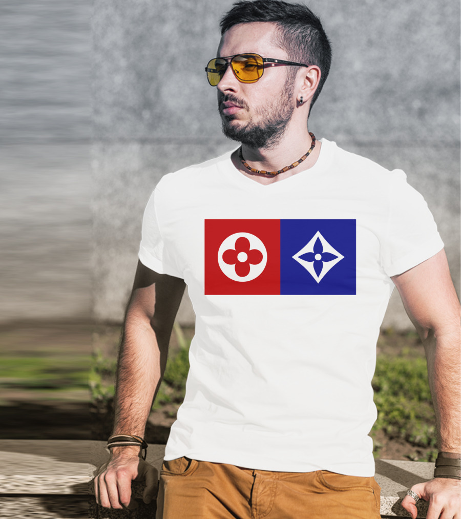 Best Dual Icon Flower Emblems T-Shirt