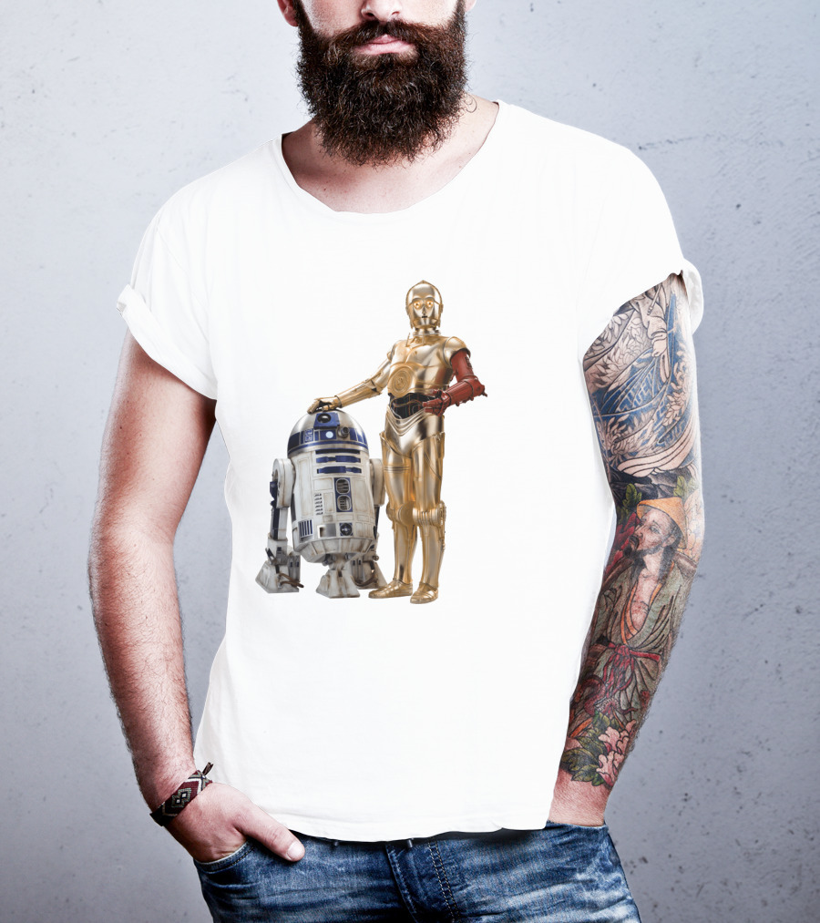 Star Wars R2-D2 C-3PO Transparent T-Shirt