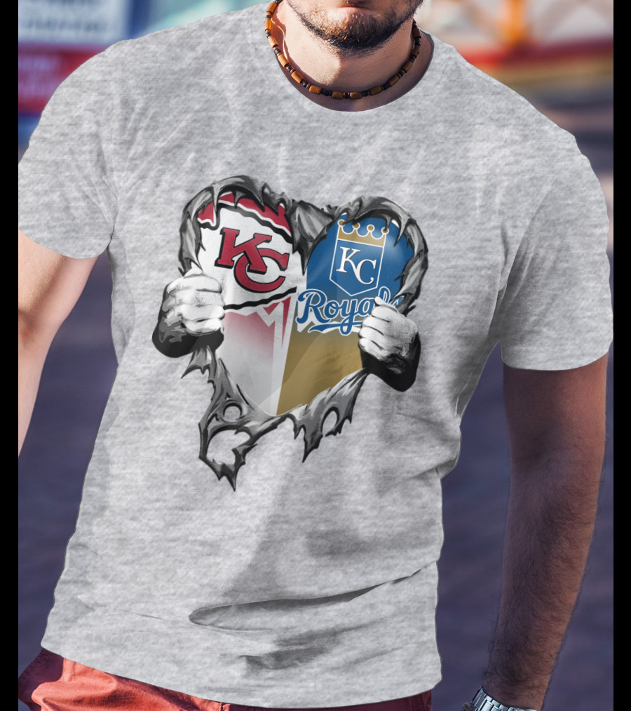 Kc Chiefs And Kc Royals Heart T-Shirt