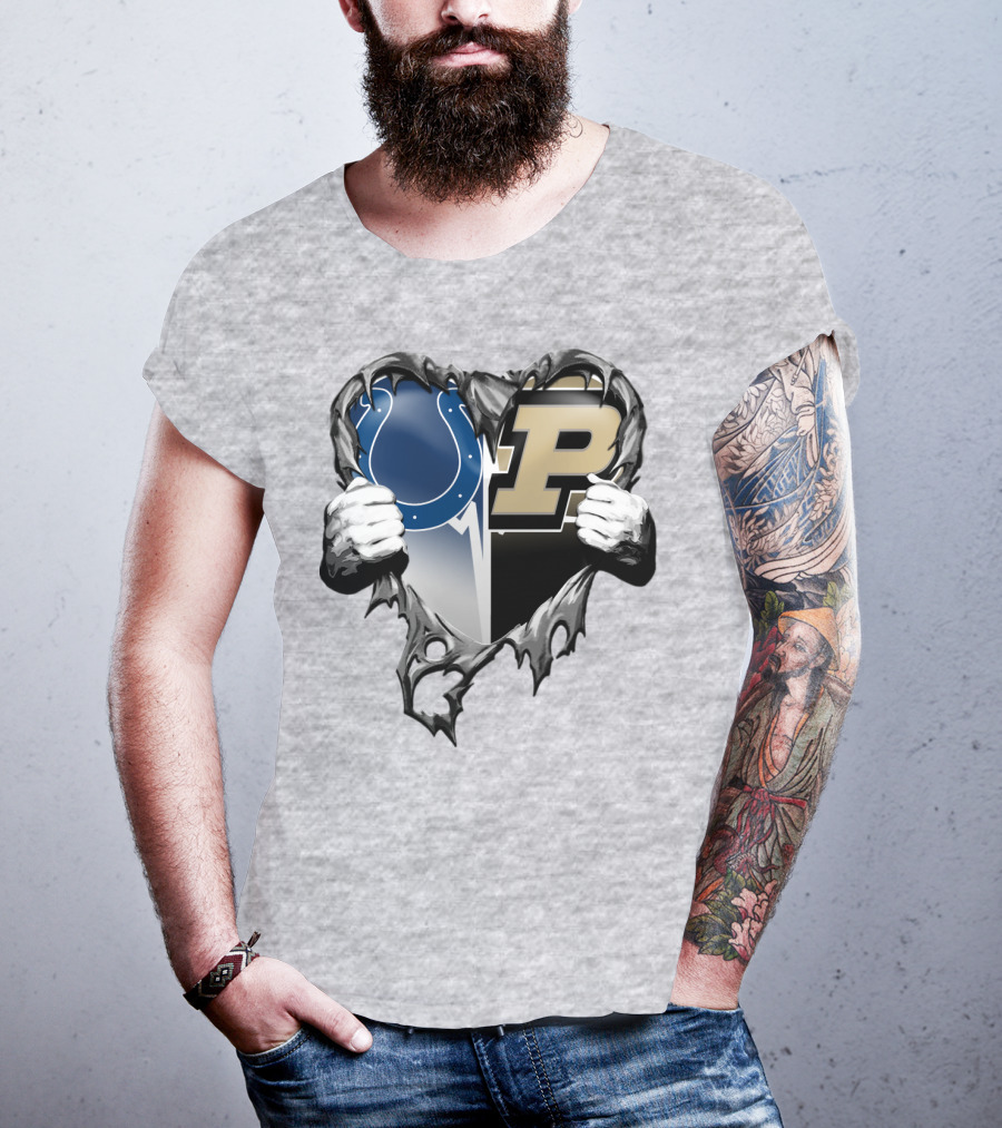 Colts Purdue Heart Revealed T-Shirt