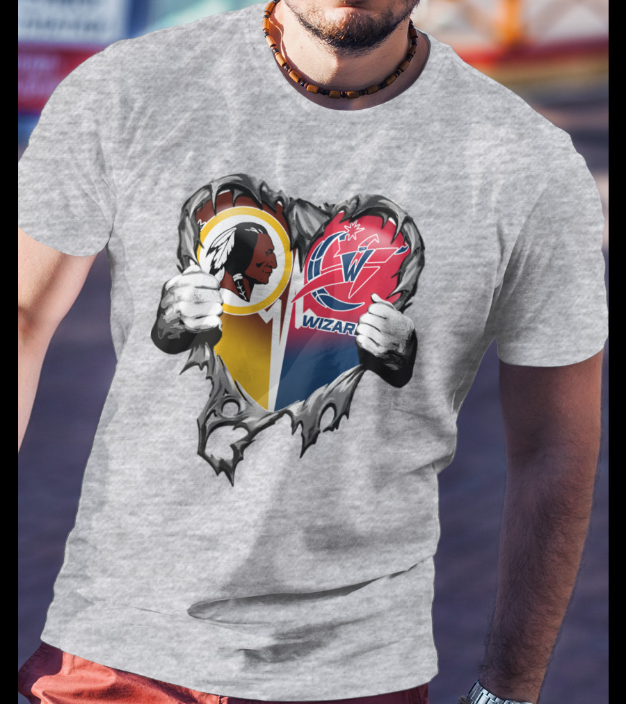 Washington Redskins Wizards Heart T-Shirt