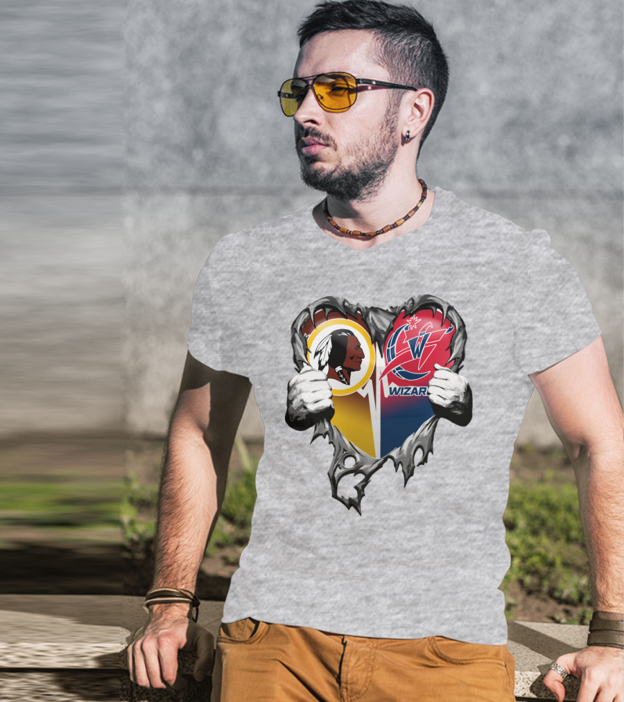 Washington Redskins Wizards Heart T-Shirt