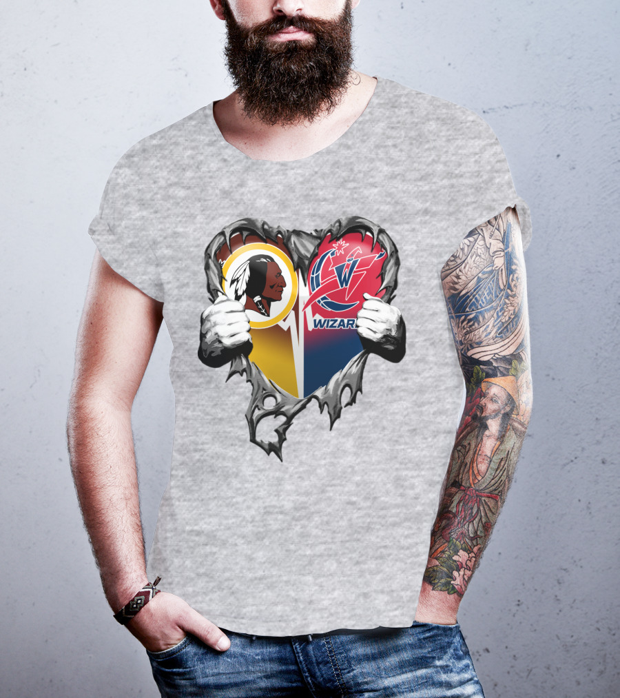 Washington Redskins Wizards Heart T-Shirt