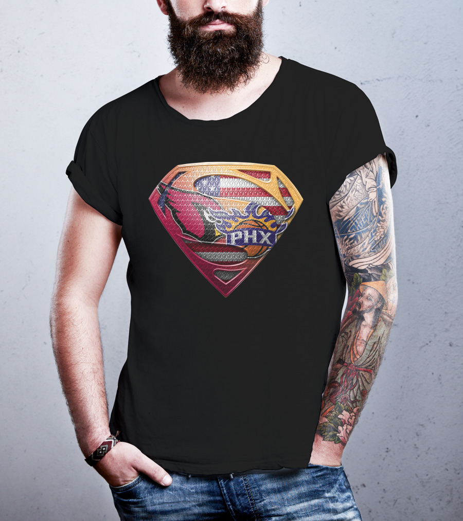 Superman Logo Phoenix Suns American Flag T-Shirt