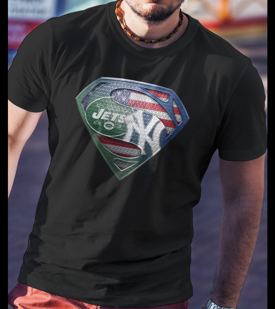 New York Jets Yankees Usa Shield T-Shirt