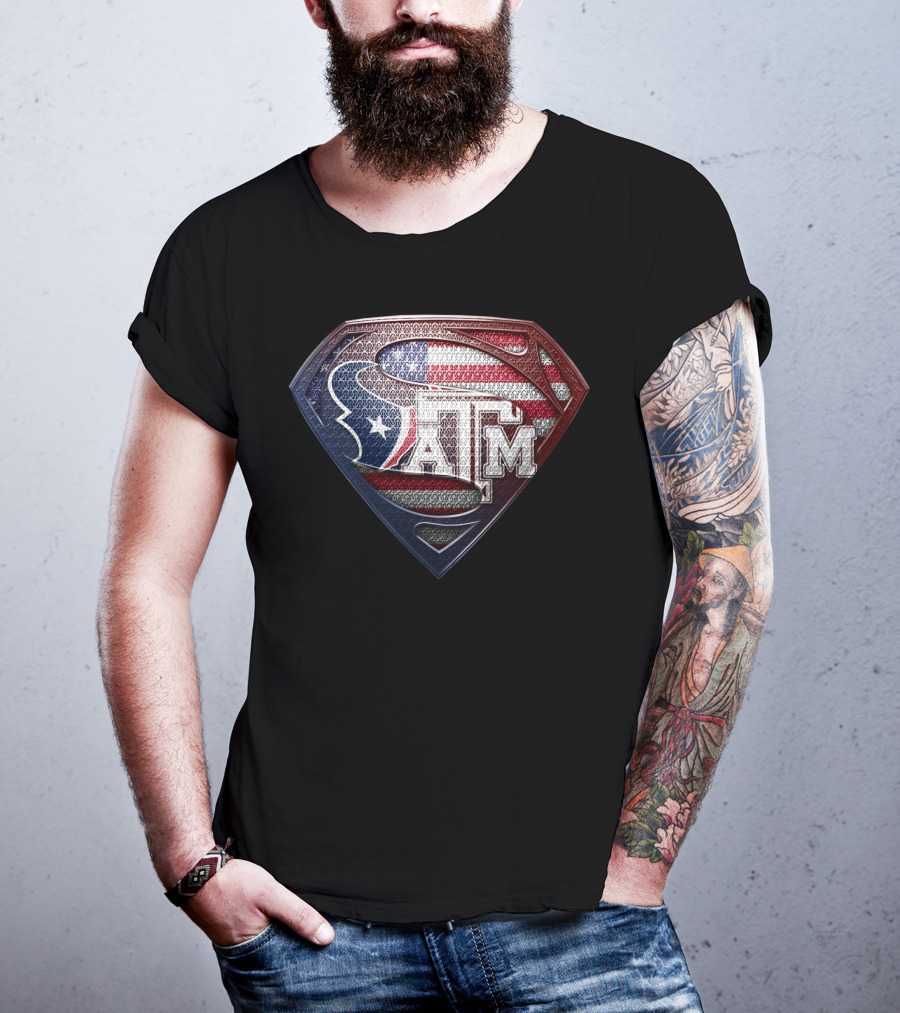 Houston Texans Texas A&M Usa Super Shield Sspus122 T-Shirt
