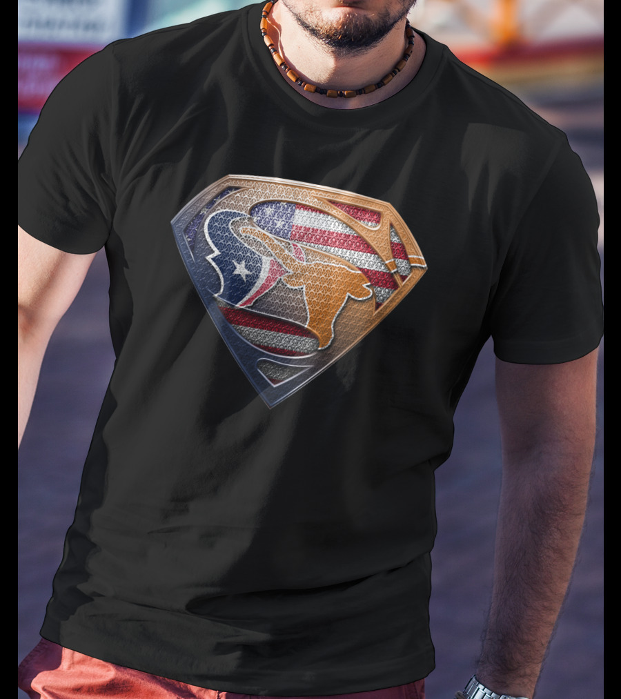 Texas Flag Bull Super Symbol Usa T-Shirt