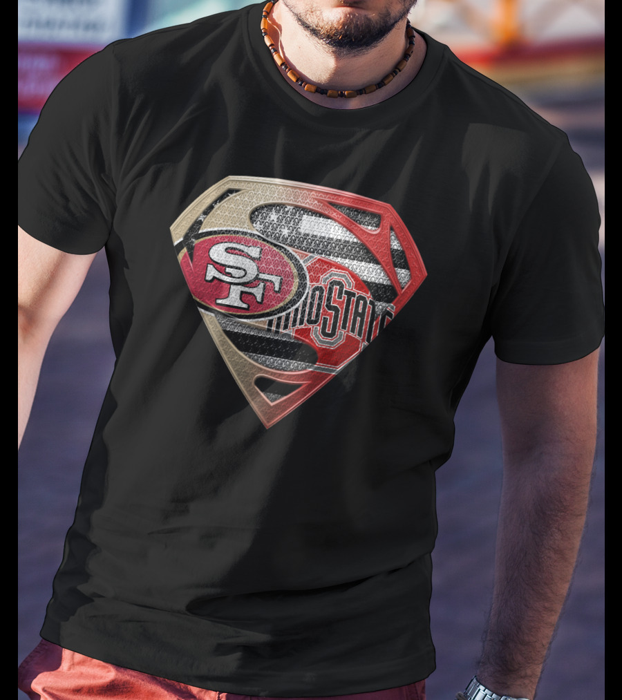 San Francisco 49ers Ohio State Superman Logo Mashup T-Shirt
