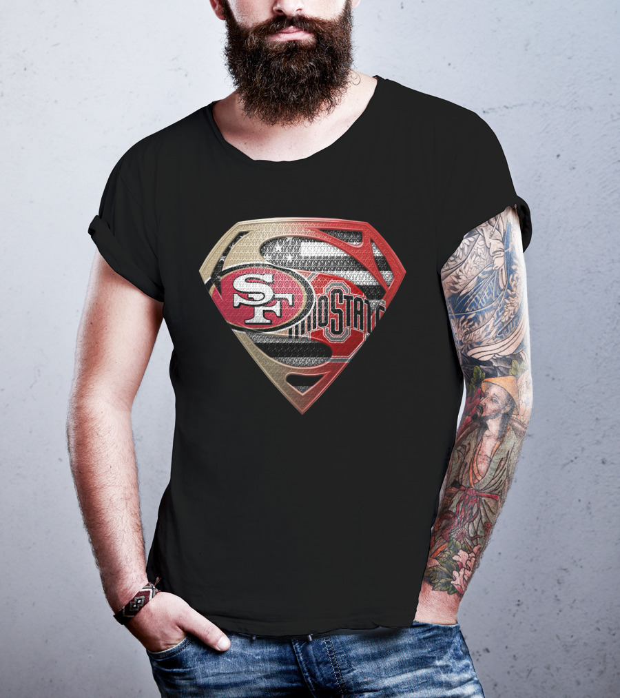 San Francisco 49ers Ohio State Superman Logo Mashup T-Shirt