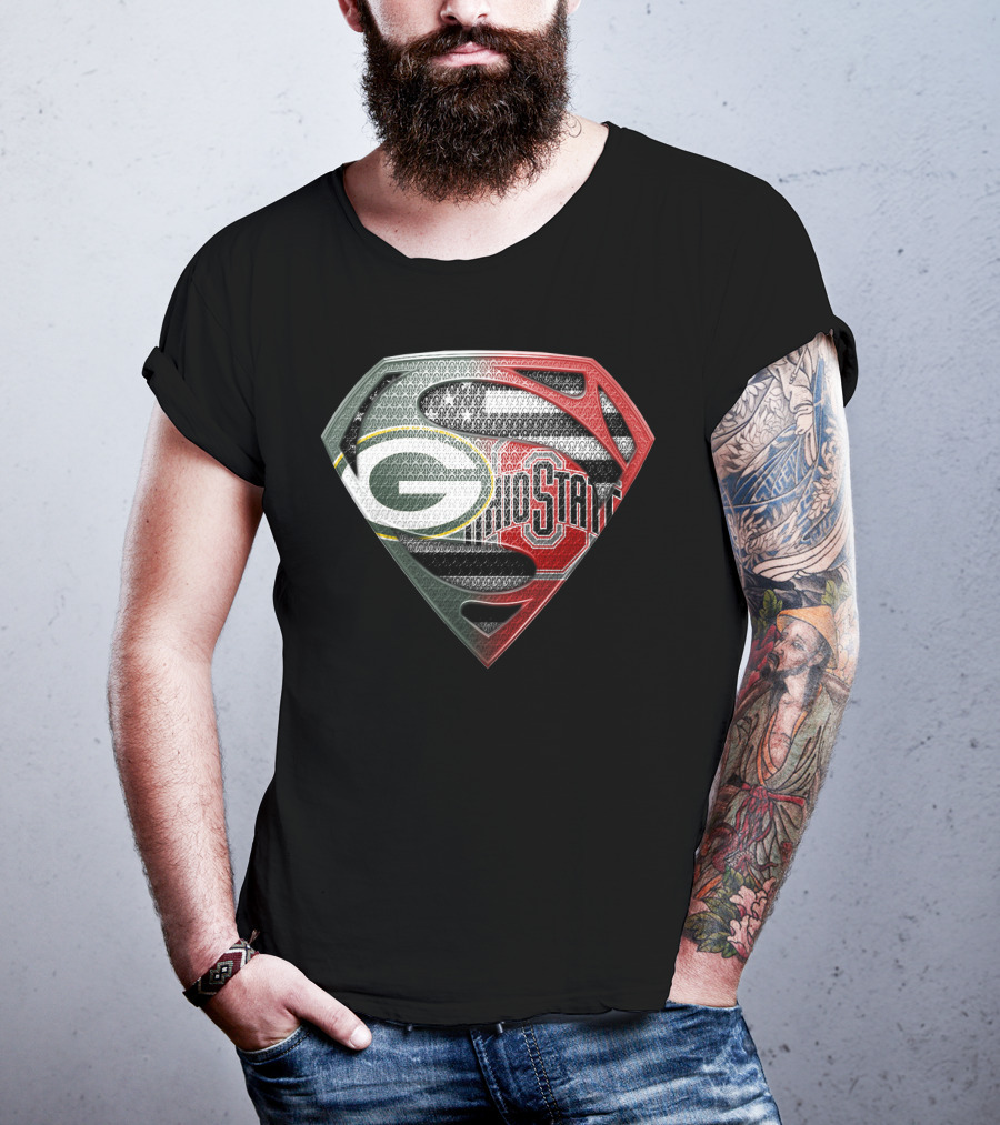 Packers Ohio State Superman Logo Fusion Sspus140 T-Shirt