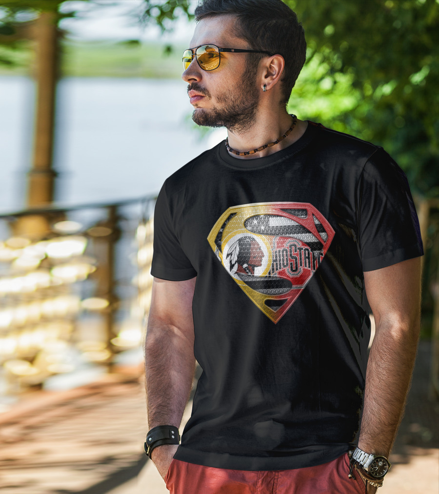 Ohio State Buckeyes Washington Commanders Superman T-Shirt