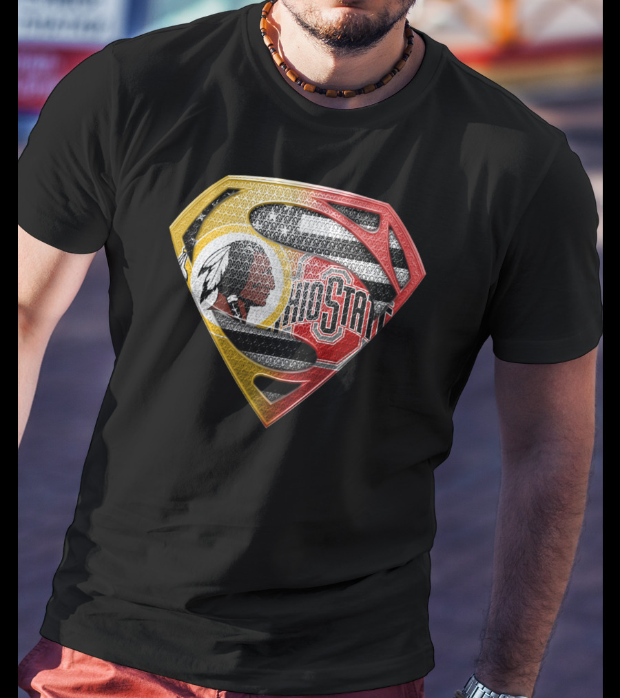 Ohio State Buckeyes Washington Commanders Superman T-Shirt