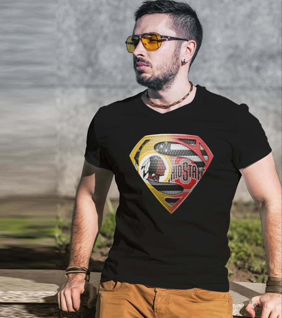Ohio State Buckeyes Washington Commanders Superman T-Shirt