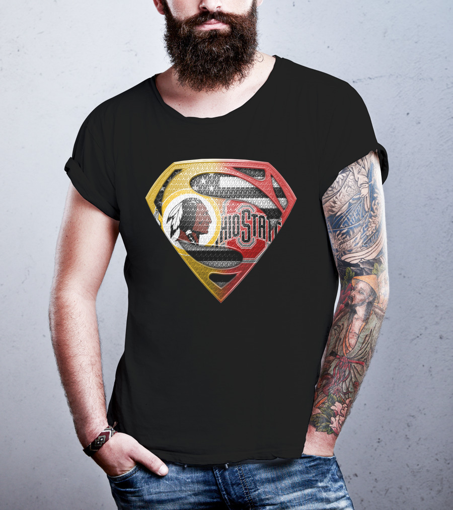 Ohio State Buckeyes Washington Commanders Superman T-Shirt