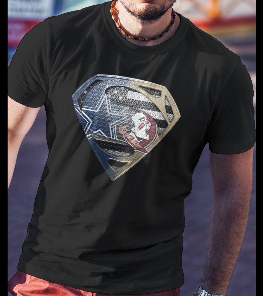 Cowboys Seminoles Superman Logo Fusion T-Shirt